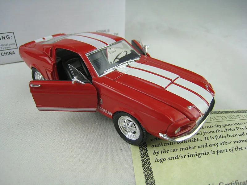 Модель мускулов Ford SHELBY Cobra GT500 из сплава 1/32 игрушечный автомобиль литой