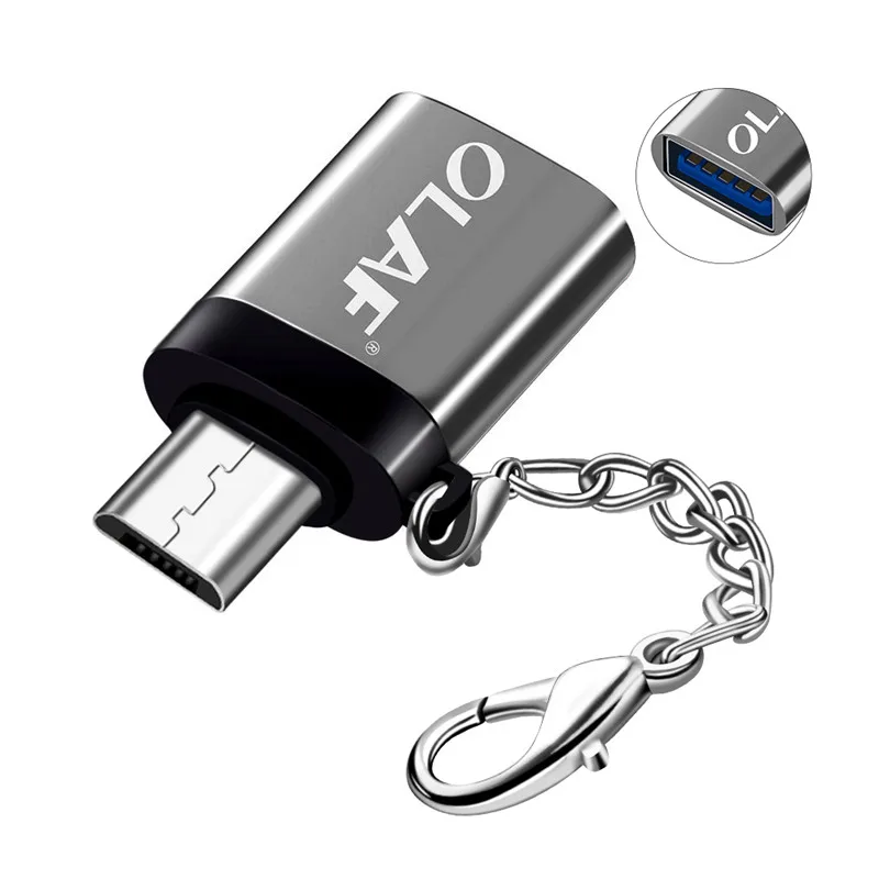 Gray Олаф 5V микро USB кабель-адаптер MicroUSB OTG для Xiaomi Redmi samsung huawei Android зарядки конвертер Портативный Кабельный разъем - Цвет: Gray