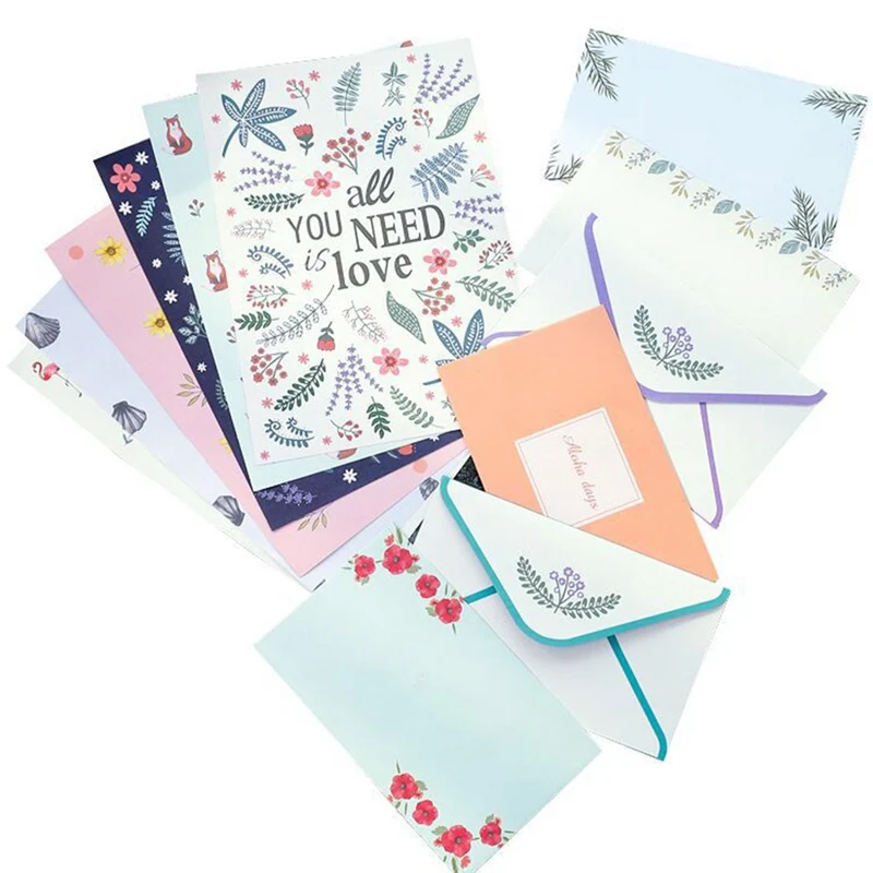 

For Letter Envelope Paper Korean Stationery Creative Aesthetic Lovely Little Fresh Fragrance Paper Envelope Letter Set Card