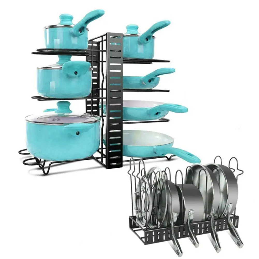 Съемная посуда горшок стеллаж для хранения Сталь 3 в 1 плита коробка с 8 отсеков