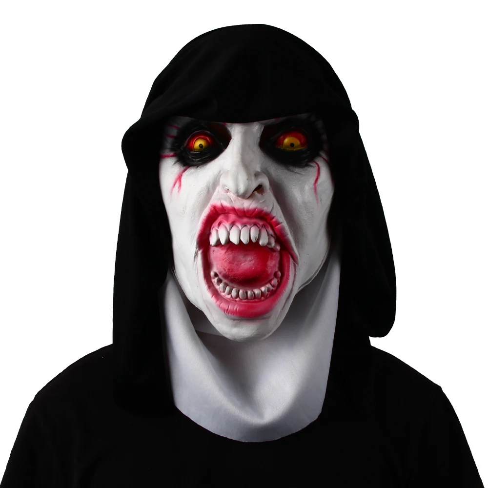 Patygr маска Нун капюшон для взрослых страшная на Хэллоуин женщин костюм|Маски
