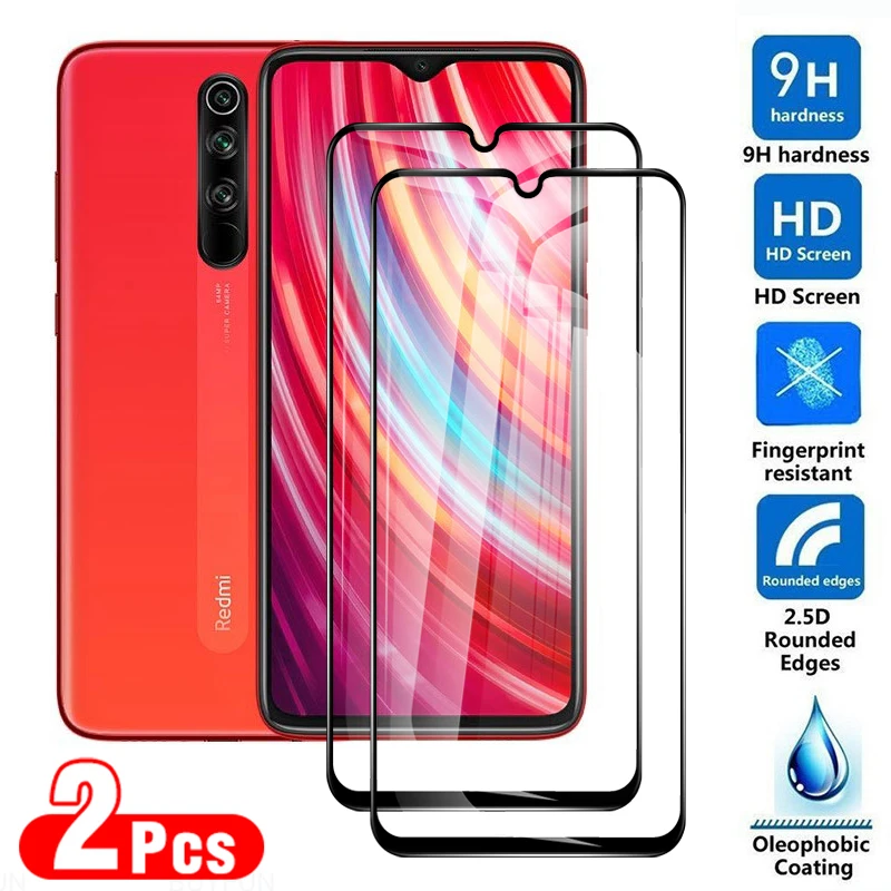 2 шт Полный экран протектор для Xiaomi Redmi Note 8 Pro закаленное стекло на Xiomi Red Mi Note8 T Redmi8