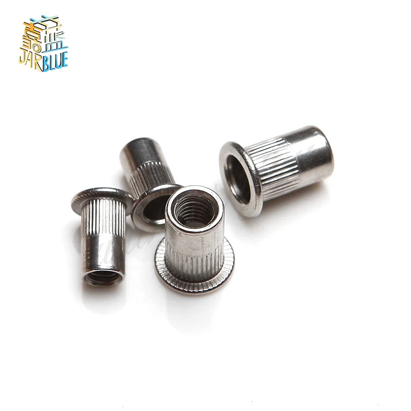 

10/20/50/100Pcs M3 M4 M5 M6 M8 M10 Aluminum Alloy Rivnut Flat Head Threaded Rivet Insert Nutsert Cap Rivet Nut 50/100Pcs/Box
