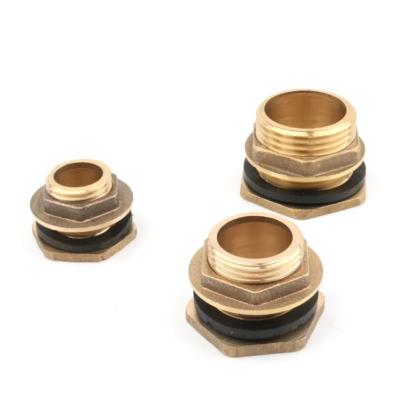 

1/2“ 3/4” 1“ Water Tank Connector 20/25/32mm Brass Bucket Fish Tank Adapter Garden Irrigation Pipe Connectors