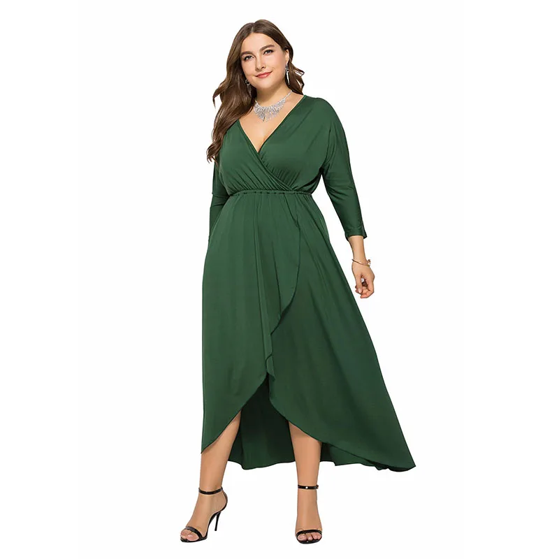 Женские вечерние платья с v образным вырезом Элегантные Осенние женские длинные