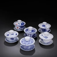 chinese traditions gai wan tea set bone china tea sets dehua gaiwan tea porcelain pot set for travel beautiful and easy kettle