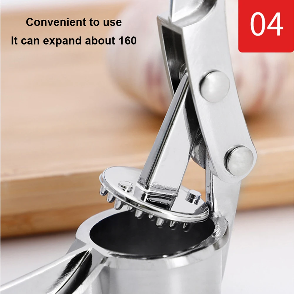 

Garlic Press Crusher Ginger Squeezer Vegetables Masher Stainless Steel Handheld Ginger Mincer Kitchen Cooking Tools