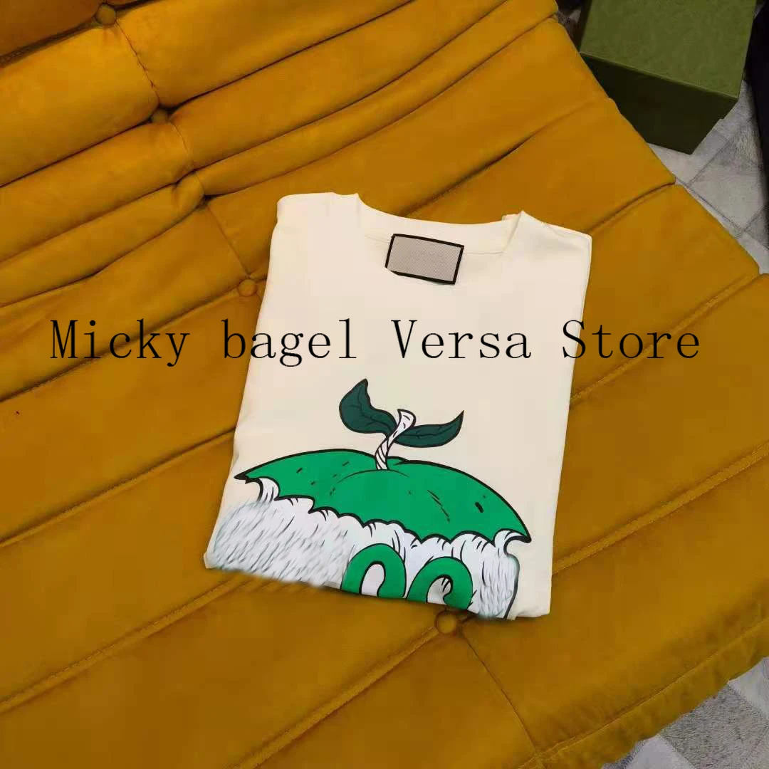 

2021 luxury brand Apple letter printing fashion women's top temperament round neck versatile loose Casual Short Sleeve T-Shirt
