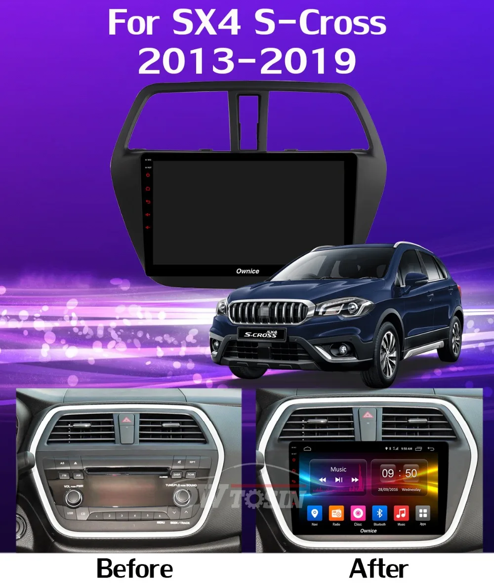 " 360 ° панорамный Android 9,0 автомобильный DVD мультимедийное радио gps для Suzuki SX4 S-Cross 2013 S Cross автомобильное радио DSP