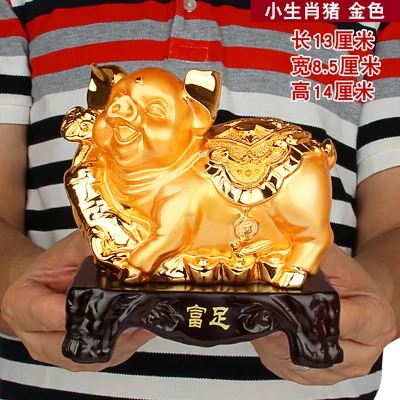 

resins golden zodiac House belong to Horse Lamb Monkey Chicken Dog and Pig Crafts wedding gift living room Home Decoration
