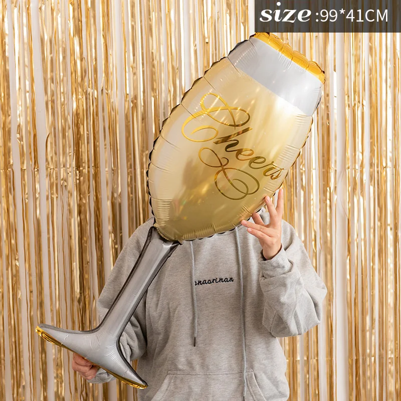 Big Champagne Glass 18-ой футбол вечерние воздушные шары Золотая Корона шампанское виски фольга шары с днем рождения украшения для взрослых шар Декор - Цвет: Big Champagne Glass