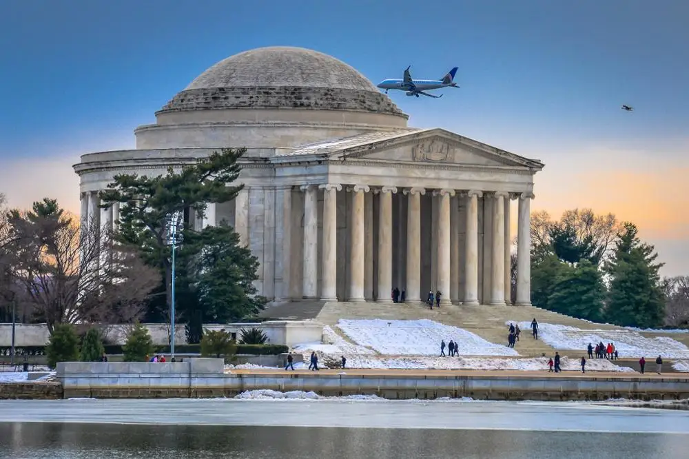 400х300мм здания памятники отражение США washington wallpape jumbo магнит на холодильник SFM 0194