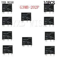 10pcs dc 5v solid state relay module g3mb 202p pcb mounting sip ssr ac 240v 2a snubber circuit resistor dc ac relay module