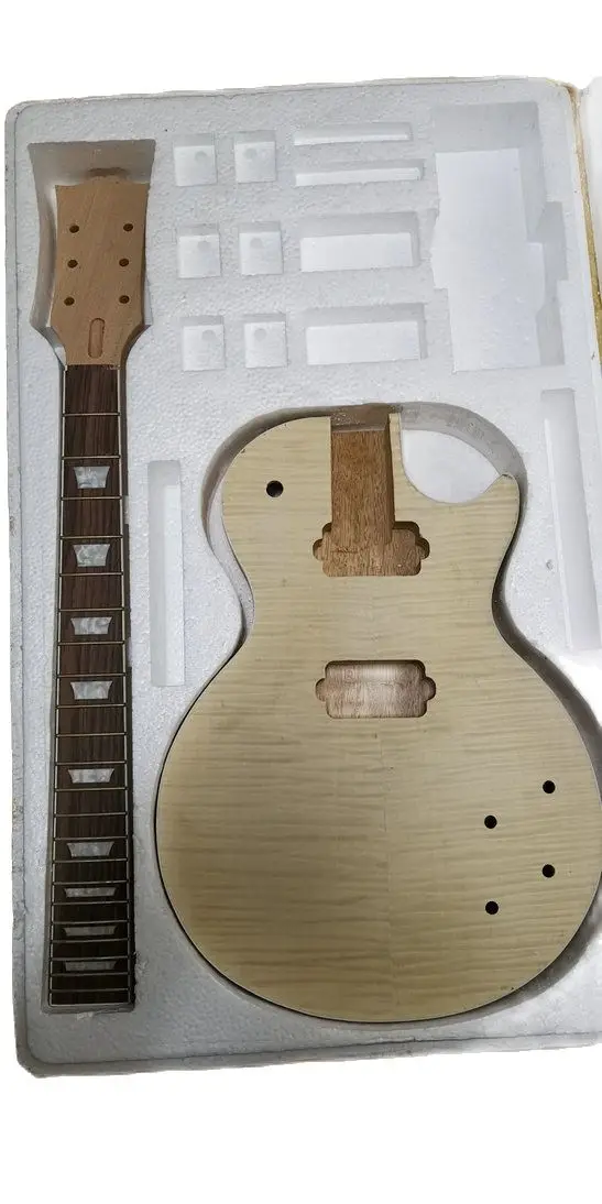 

Guitar Body Unfinished guitar body Mahogany Top flame Maple Neck Mahogany Rosewood fingerboard