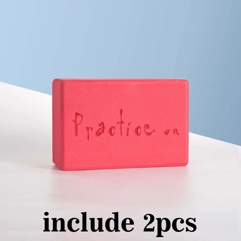 red-Practice on Am yoga EVA блоки для йоги из пеноматериала кирпич черный Растяжка помощь тренажерный зал Пилатес для занятий фитнесом, для спорта тела - Цвет: red-Practice on