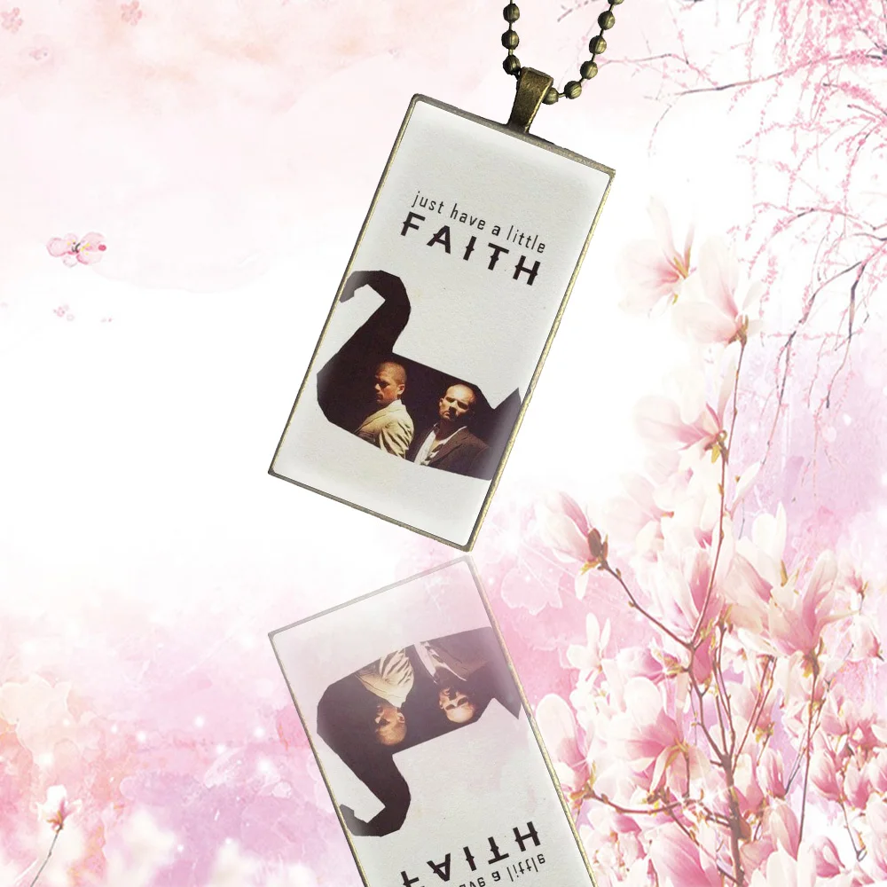 Ожерелье с подвеской из стекла кабошоном прямоугольное модное ожерелье для