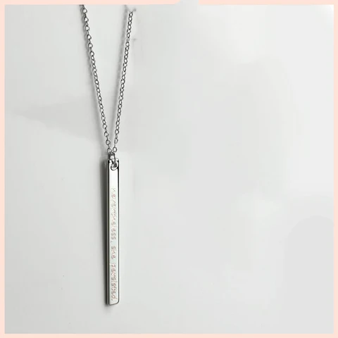 Ожерелье из серебра 925 пробы с гравировкой для женщин