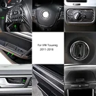 Углеродное волокно для салона автомобиля центральный кондиционер светильник чашка для воды подъемник окон дверная ручка панель Крышка для VW Touareg 11-18