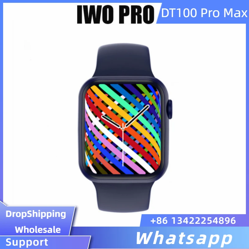 

Смарт-часы IWO DT100Pro Max с GPS-трекером, Bluetooth, беспроводной зарядкой и паролем