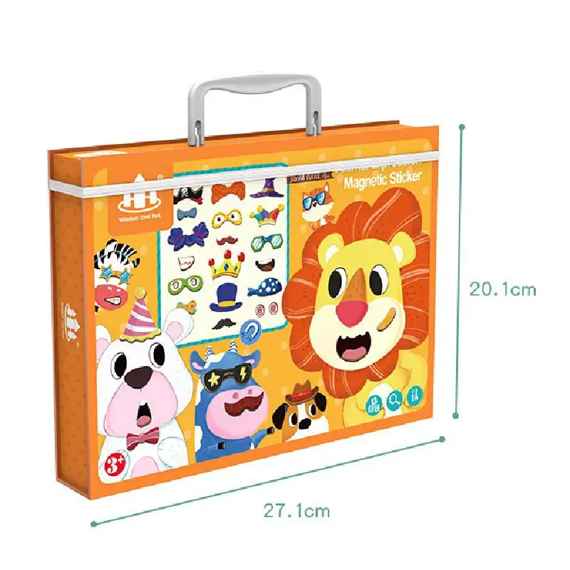 

Wooden Magnetic puzzle Portable magnetic stickers Children's Early Intellectual Development Montessori Educational Toys