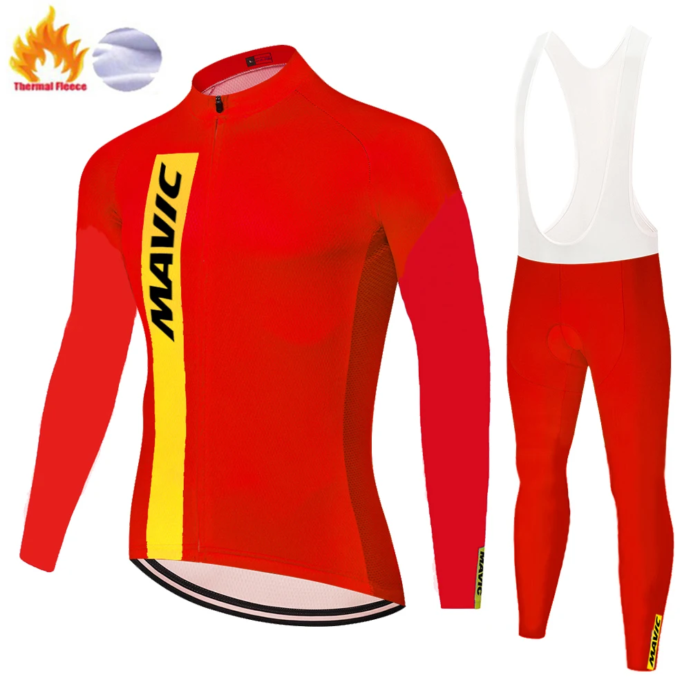 2020 команда MAVIC Велоспорт Джерси зимние теплые флисовые велосипедные брюки