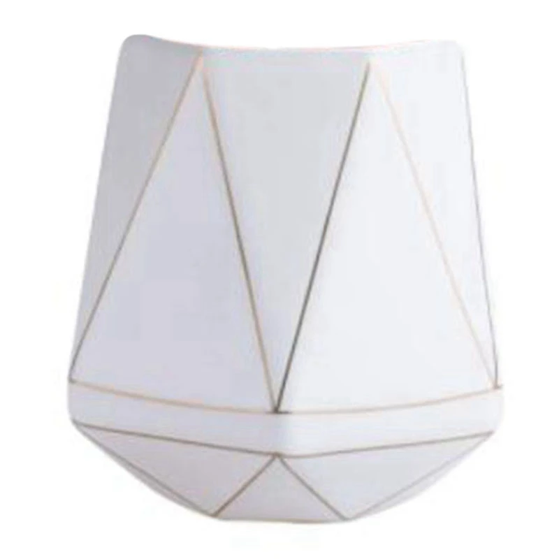 

Pencil Holder Organizer,Special Polyhedron Golden Pattern Ceramic Pen Holder [Pen Cup] [Makeup Brush Holder]