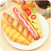 creative funny pizza hot dog bread ballpoint pen craft pencil refrigerator to stick round bead student supplies