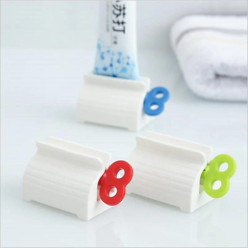 

Bathroom Accessories Set Rolling Toothpaste Squeezer Tube Toothpaste Dispenser Toothbrush Holder Rack Stainless Steel Dispenser