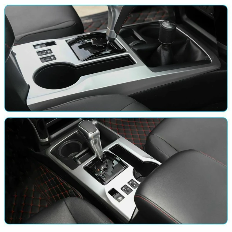 

Center Console Gear Shift Box Panel Cover Trim for Toyota 4Runner 2010+ Silver