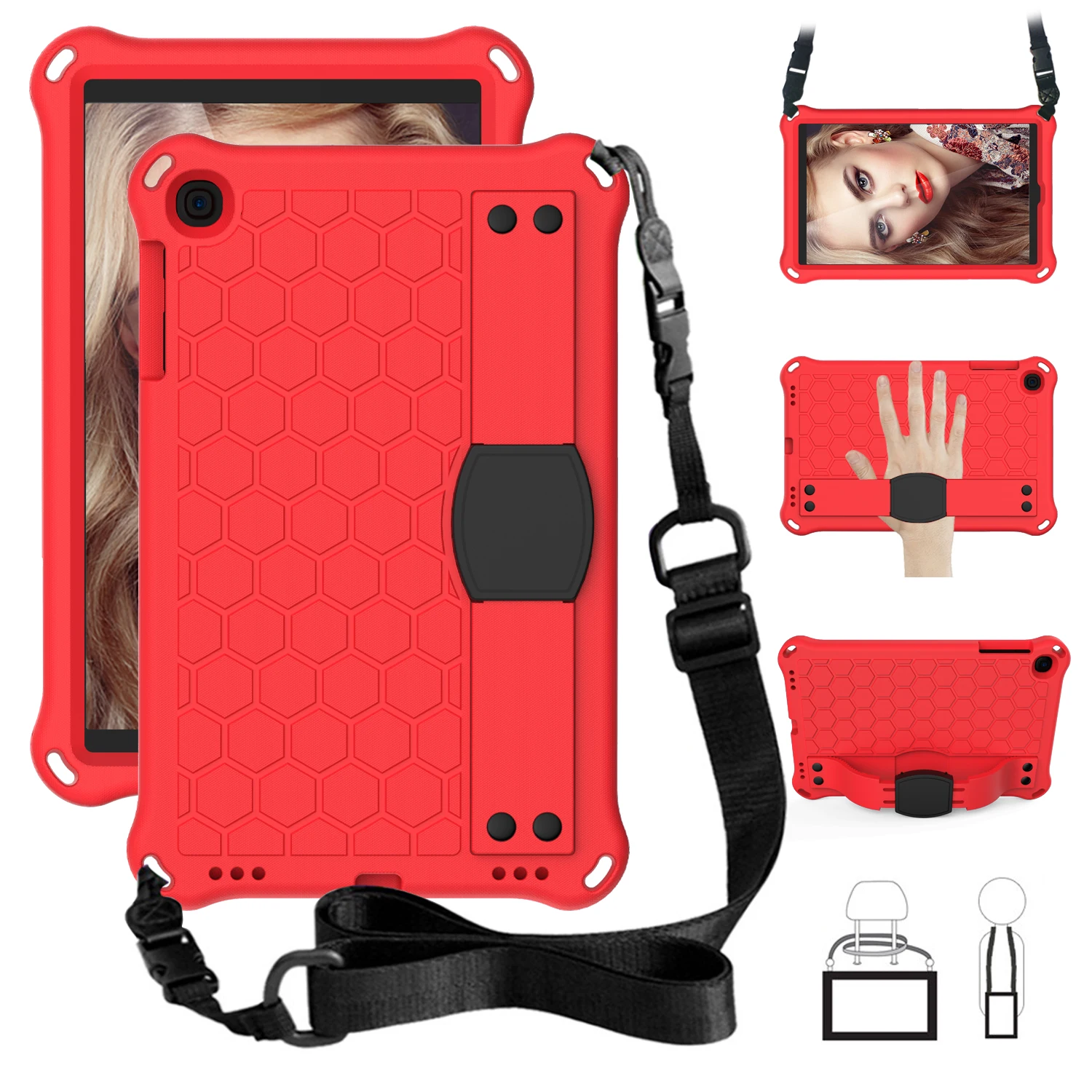 

Tablet Cover For Samsung galaxy Tab A 10.1 2019 SM T510 T515 Case Kids Safe ShockProof EVA Foam Fullbody Cover Stand