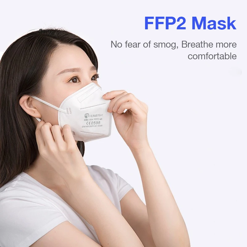 100 шт. маска для лица KN95 маски защиты от пыли белые защитный фильтр рта