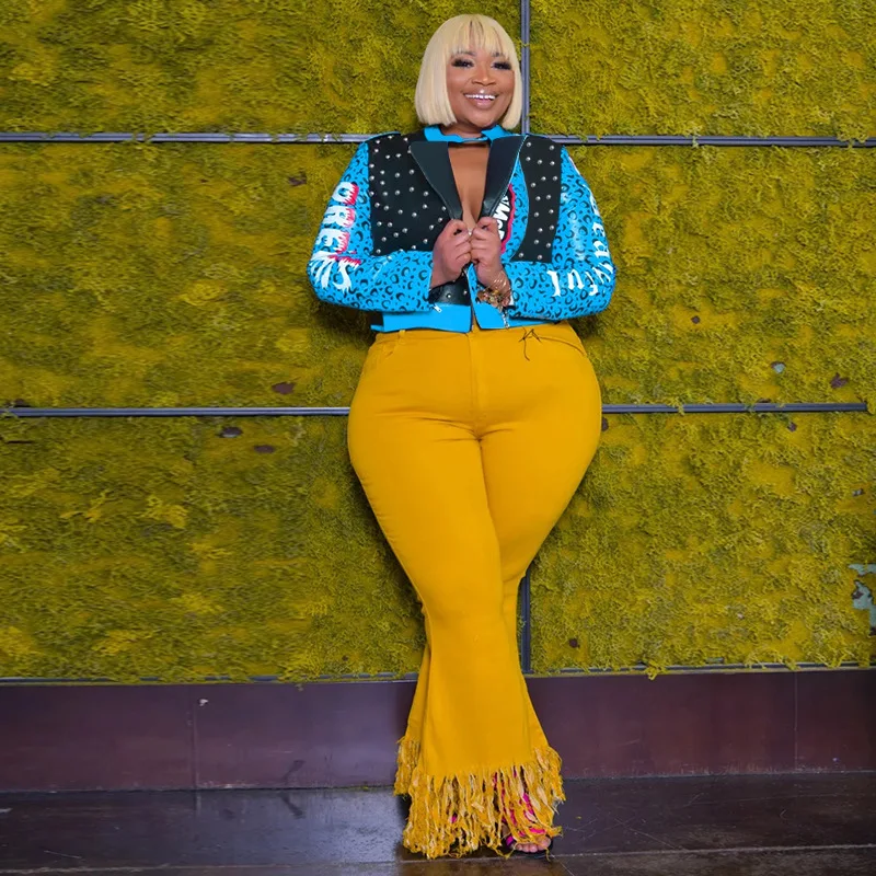 Autumn hot sale rivet leopard print letters stitching street trend motorcycle clothing plus size women's leather clothing