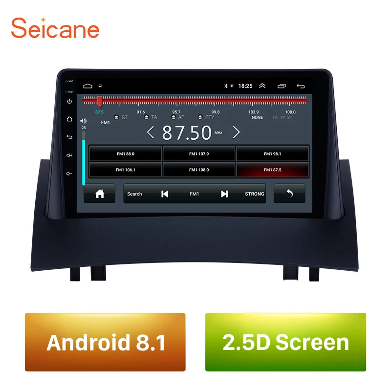 Seicane 2Din Автомагнитола 9 дюймов для Renault Megane 2 2004 2005-2008 Android 8,1 Автомобильный мультимедийный плеер gps Nagationi головное устройство TPMS