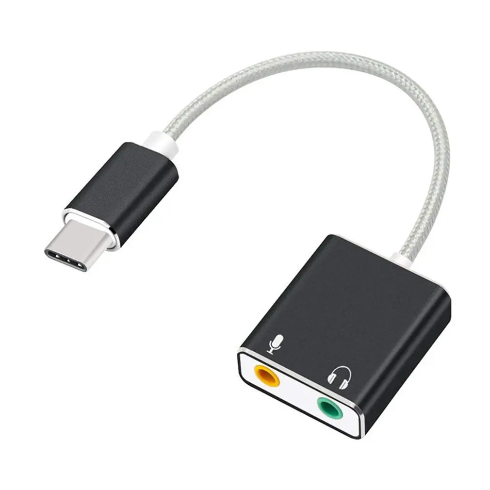 Аудиокабель адаптер с разъемом USB 3 5 типа C на мм для наушников и микрофона