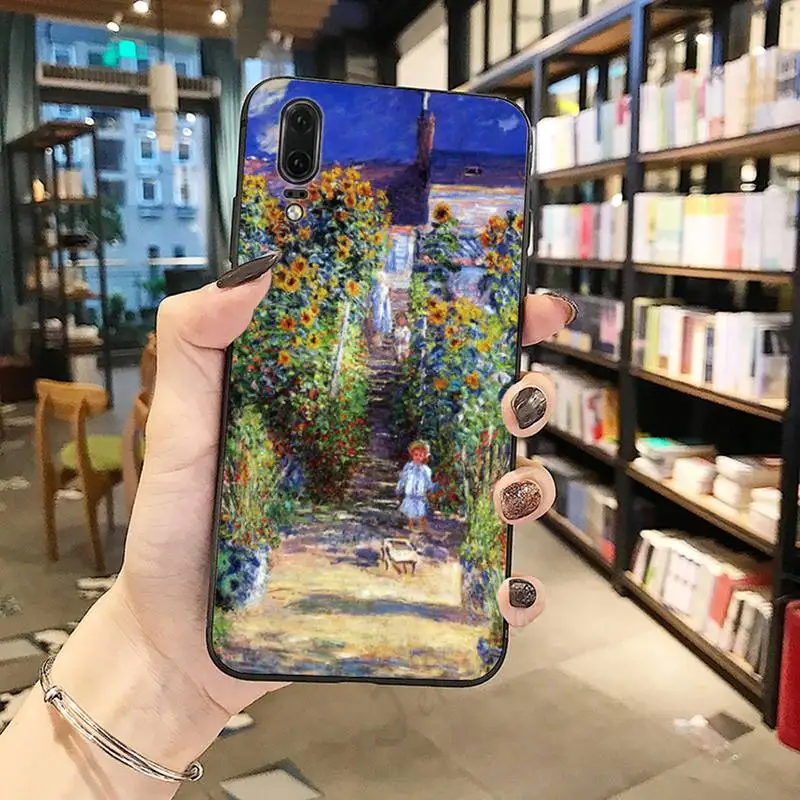 

Claude Monet painting pattern high quality Phone Case shell For Huawei honor Mate P 10 20 30 40 Pro 10i 9 10 20 8 x Lite