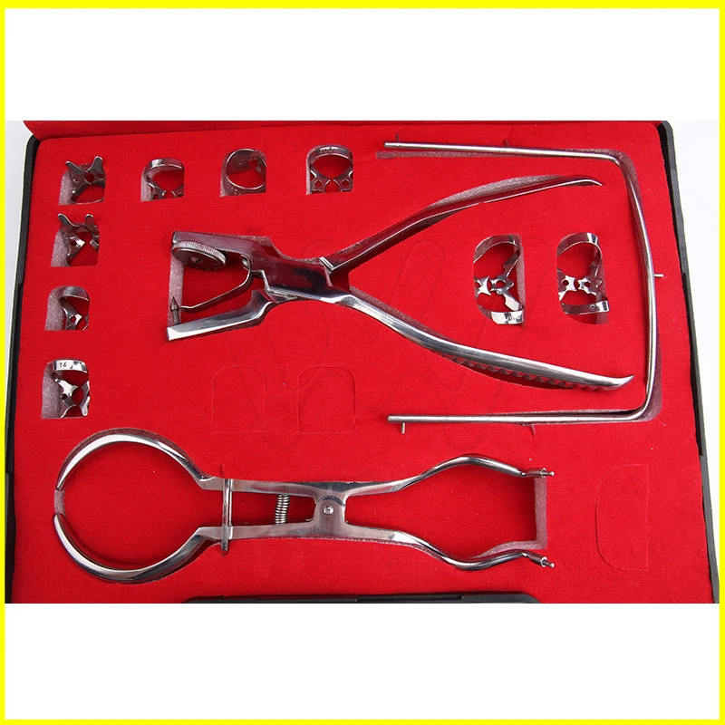 1set 12pcs Stainless Steel Dental Rubber Dam Kit Surgical Instruments | Красота и здоровье