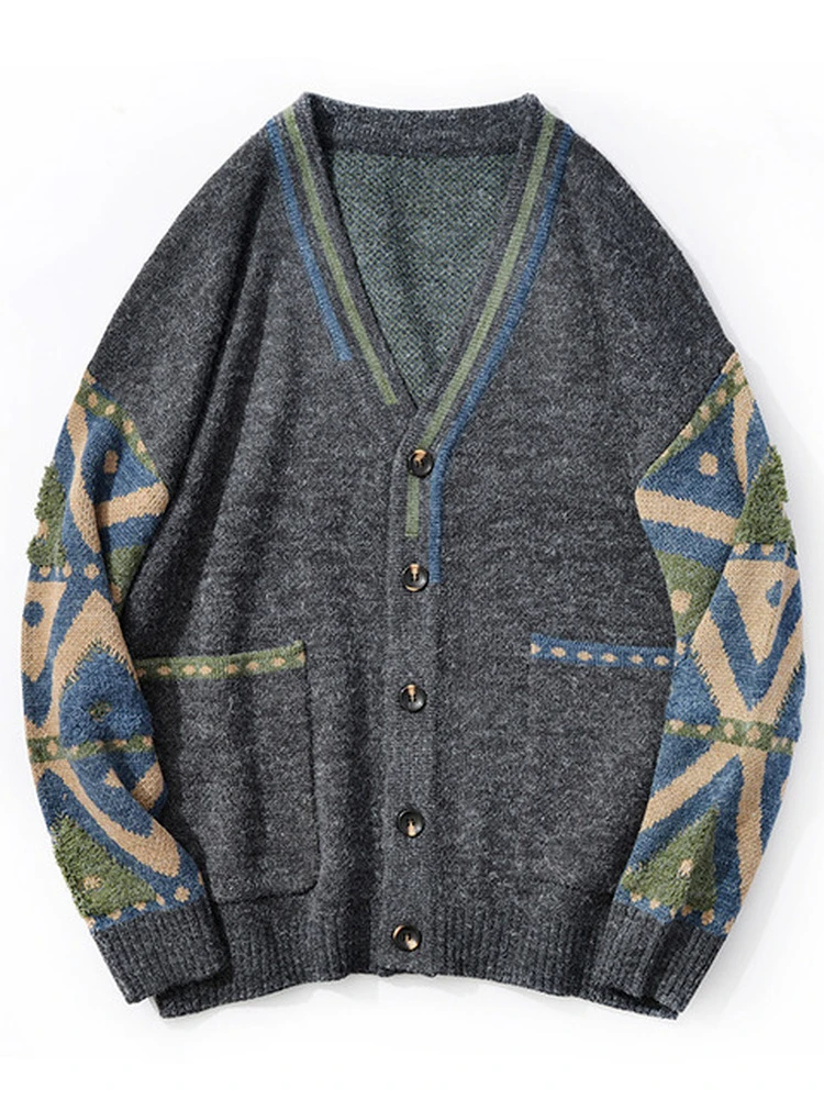 

ERIDANUS Горячая новинка осенне-зимний вязаный кардиган толстый свитер Корейская версия свободный удобный ветрозащитный тренд пальто для мужч...