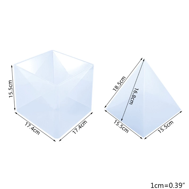 

2021 Creative Pyramid Table Ornaments Crystal Epoxy Resin Mold Home Desk Decortaions Casting Silicone Mould DIY Crafts Jewelry