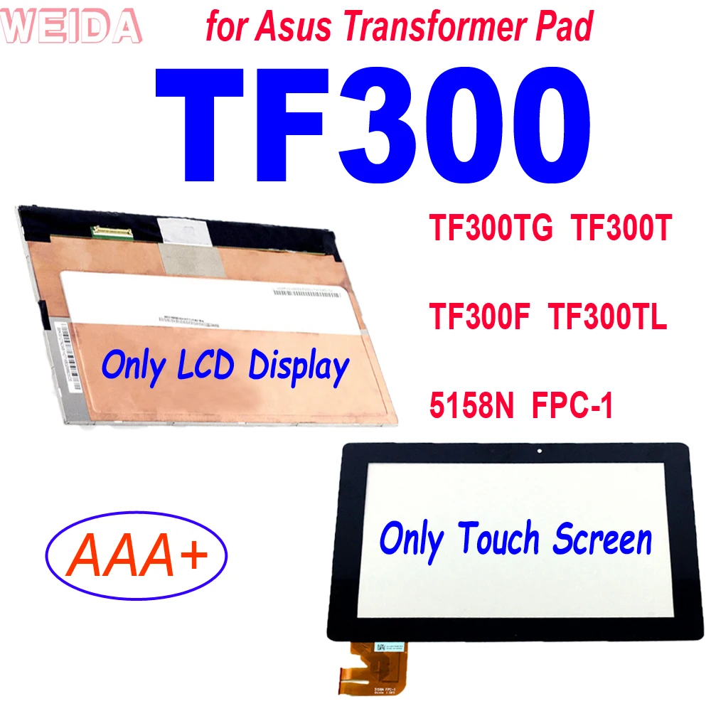 Tela de Reposição para Asus Transformador Pad 10.1 para Modelos Tf300 Tf300t Tf300f Tf300tl 5158n com Display Lcd Touch Screen Painéis e LCDs p/ tablet