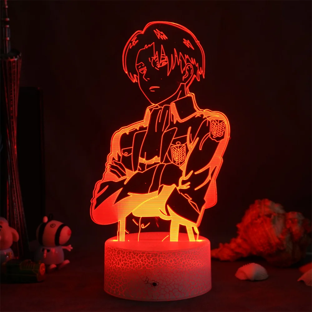 Оптовая продажа Светодиодная настольная лампа атака на Титаны аниме капитан