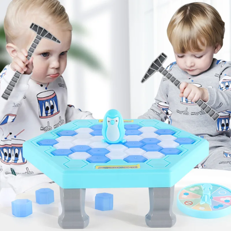 

Penguin Ice Breaker Children's Educational Toys Rescue Penguin Knock The Ice Baby Double Family Parent-Child Desktop Toy Game