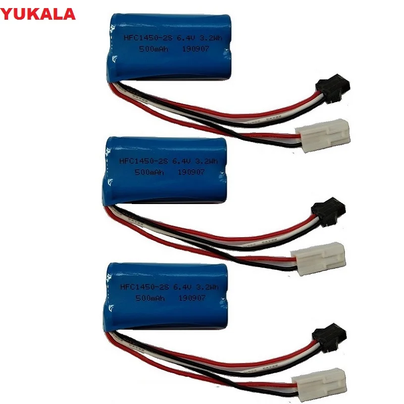 1-3 шт., литий-ионный аккумулятор 6,4 В 500 мАч