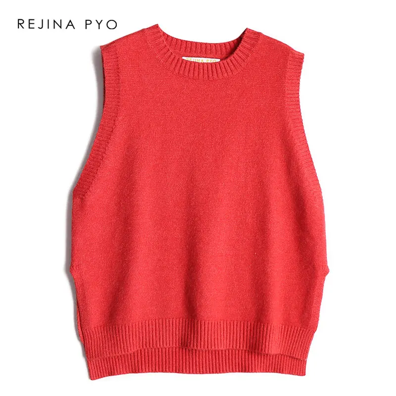 Женский свободный вязаный свитер BIAORUINA повседневный Однотонный пуловер без