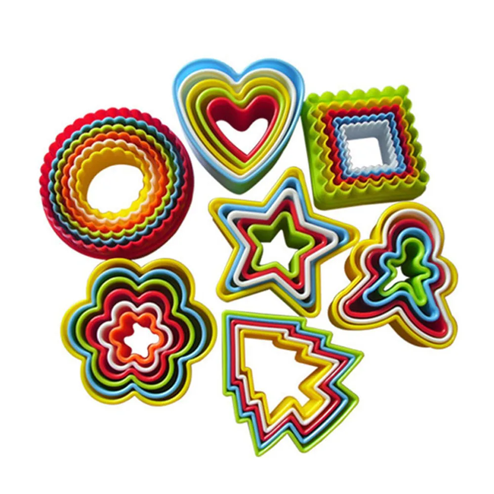 5 шт./компл. сердце формочка для печенья прессформы пластиковая лепешка Плунжер