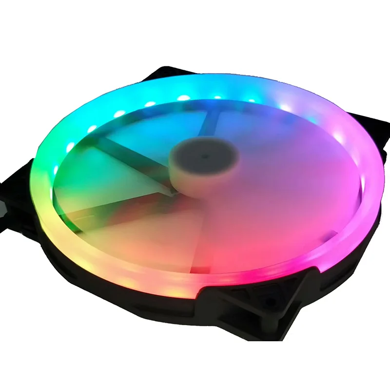 20 см большой вентилятор RGB круглый светодиодный вентилятор автоматически переключается бесшумный вентилятор для компьютера чехол 20025 вентилятор RGB 12 В molex 4-контактный Вентилятор охлаждения