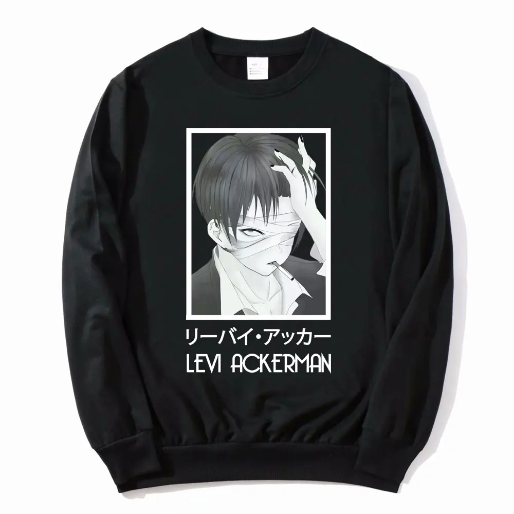 

Japanese Anime Attack on Titan Sweatshirt Levi Ackerman Pattern Print Tracksuit Spring Autumn Men Women Korean Fashion Pullover