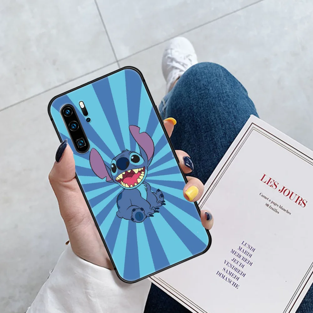 

Cartoon Cute Stitchs Blue Phone Case Cover For Samsung Galaxy A7 8 10 20 20e 21 30 30S 31 41 50 50S 51 70 71 91 black Cover