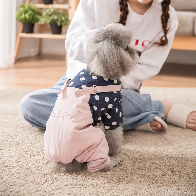 Hipidog Four-Leg Cotton Pet Coat Snow Winter Dog Clothes Small Jumpsuit Parka Puppy |