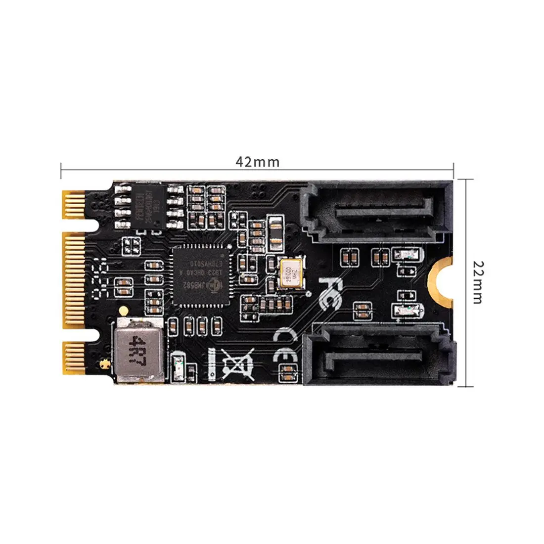 Карта адаптера с бесплатным драйвером для M.2 PCI Express до Sata3 B Key + M 2 портов SATA 6Gbp/s PCIe 3
