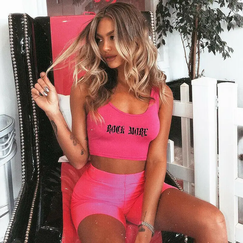 Кроп-Топ женский без рукавов базовая Облегающая майка спортивный укороченный